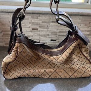 DOONEY and BOURKE Signature Hobo Quilt Square Monogram Bag